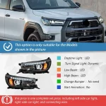 For Toyota Hilux Revo Vigo 2015-2021 Car Front lamps Upgrade Bifocal lens Plug and Play Accessories LED Auto Headlights Assembly