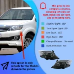 For Toyota Fortuner 2011-2015 Auto Headlight Assembly Upgrade High Quality Car LED Projector Lens Plug and Play Tool Accessories