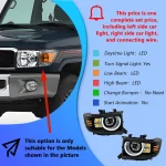 For Toyota Land Cruiser LC71 LC76 LC78 LC79 2006-2023 Headlight Assembly Upgraded Protective LED Projector Lens Accessories