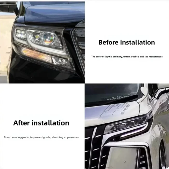 For Toyota Alphard 3 led New LED Headlight Upgrade Modified Full HeadLamp Assembly Turn Signals Daytime Running Lights 2015-2021 - Image 5