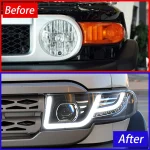 Car Front Lamp for Toyota FJ Cruiser 2007-2017 LED Auto Headlights Assembly Upgrade Land Rover Design Projector Lens Accessories - Image 5