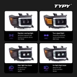 Car For Toyota Land Cruiser LC71 LC76 Headlight 2007-2022 Upgrade Modified to New DRL Dynamic Turn Signal LED Headlight Auto - Image 4