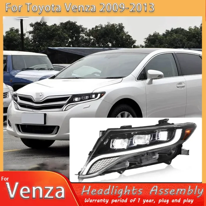 Car styling Headlights + Taillight For Toyota Venza 2009 2010 2012-2013 full LED Assembly Upgrade Projector Lens Accessories Kit - Image 8