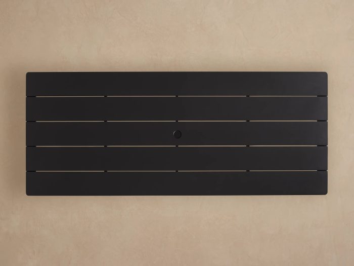 Surrey Outdoor Dining Table Modern Black Rectangular Dining Table - Image 3