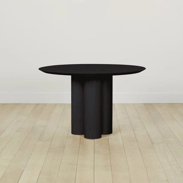 Reade Round Ash Wood Dining Table with Columnar Legs - Image 7