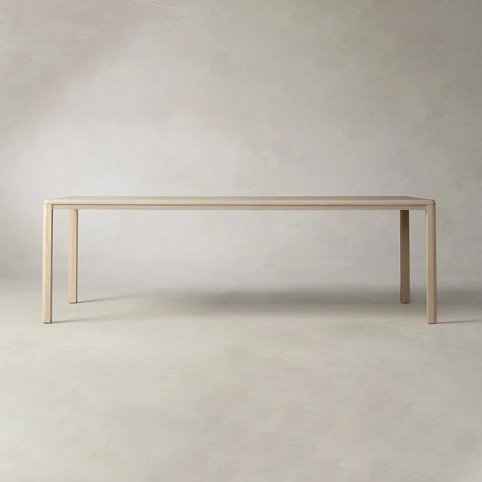 Ford Ash Wood Rectangle Dining Table Modern Rural Parsons Style - Image 9