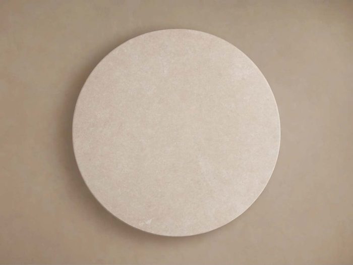 Saint Germain Round Dining Table with Carrara Marble Top Wood Toulouse Base - Image 6