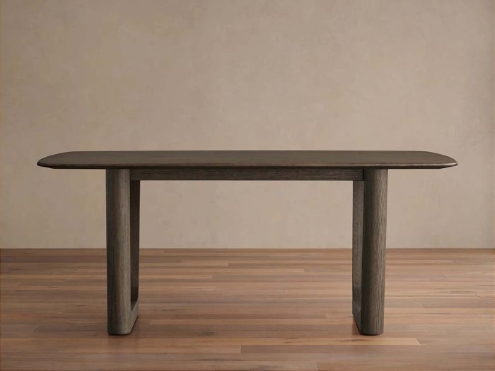 Saint Germain Wood Rectangle Dining Table with Solid Oak Top Rennes Base - Image 3