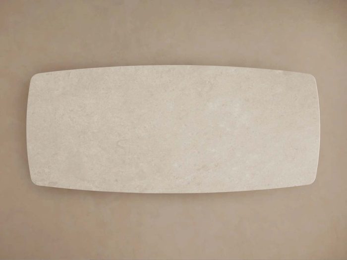 Saint Germain Stone Dining Table with Natural Stone Marble Wood Toulouse Base - Image 10