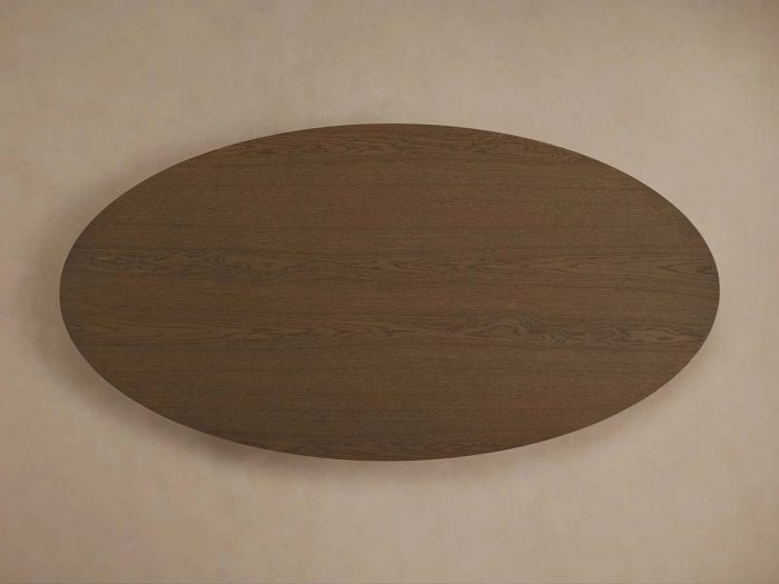 Perth Oval  Dining Table Solid Romanian Oak Hand-Sculpted Modern Style - Image 8