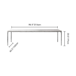 Thaddeus Metal Marble Rectangular Dining Table Hand-Forged Kitchen Table - Image 13