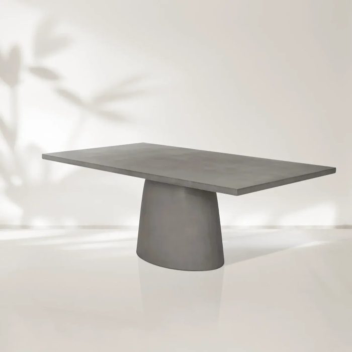 Cavallino Classico Outdoor Concrete Dining Table with Oval Base - Image 2