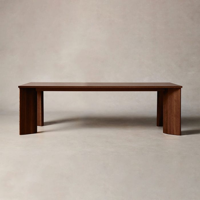 Yorn Wood Rectangular Dining Table with Angled Leg Design Base - Image 9