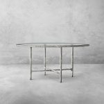 Thaddeus Metal Glass Round Dining Table Hand-Forged Kitchen Table - Image 9